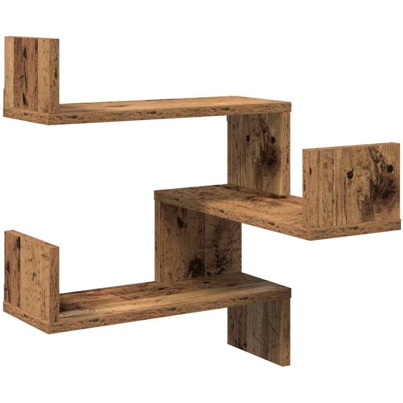 Vidaxl - Wall Corner Shelf Old Wood 40x40x49.5 cm Engineered Wood