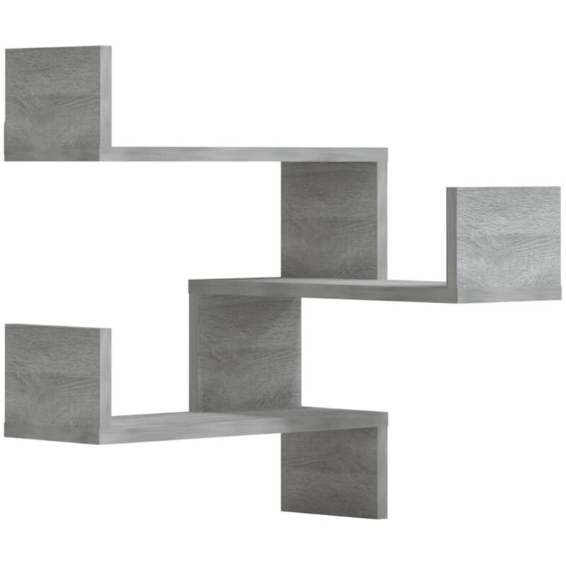 Vidaxl - Wall Corner Shelves 2 pcs Grey Sonoma 40x40x50 cm Engineered Wood