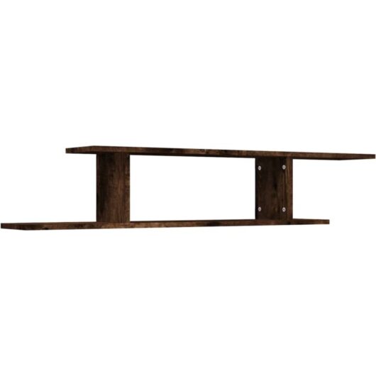 Vidaxl - Wall-Mounted tv Shelf Smoked Oak 125x18x23 cm Engineered Wood