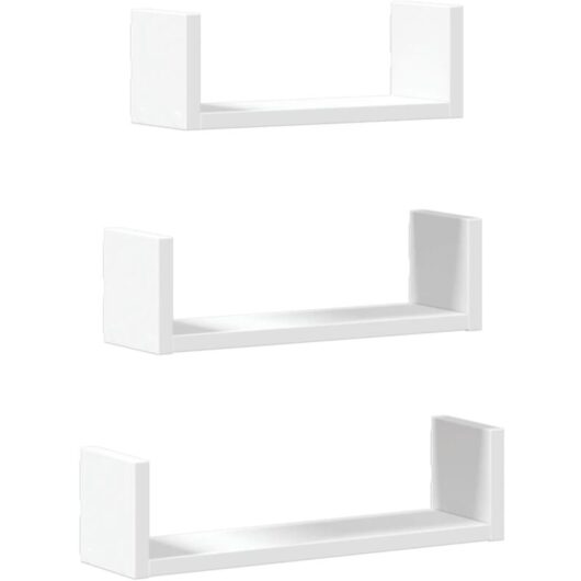 Vidaxl - Wall Shelf 3 pcs White Engineered Wood