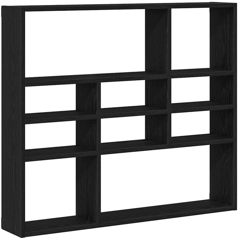 Vidaxl - Wall Shelf Black Oak 90x16x78 cm Engineered Wood