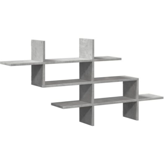 Vidaxl - Wall Shelf Concrete Grey 124.5x18x60.5 cm Engineered Wood