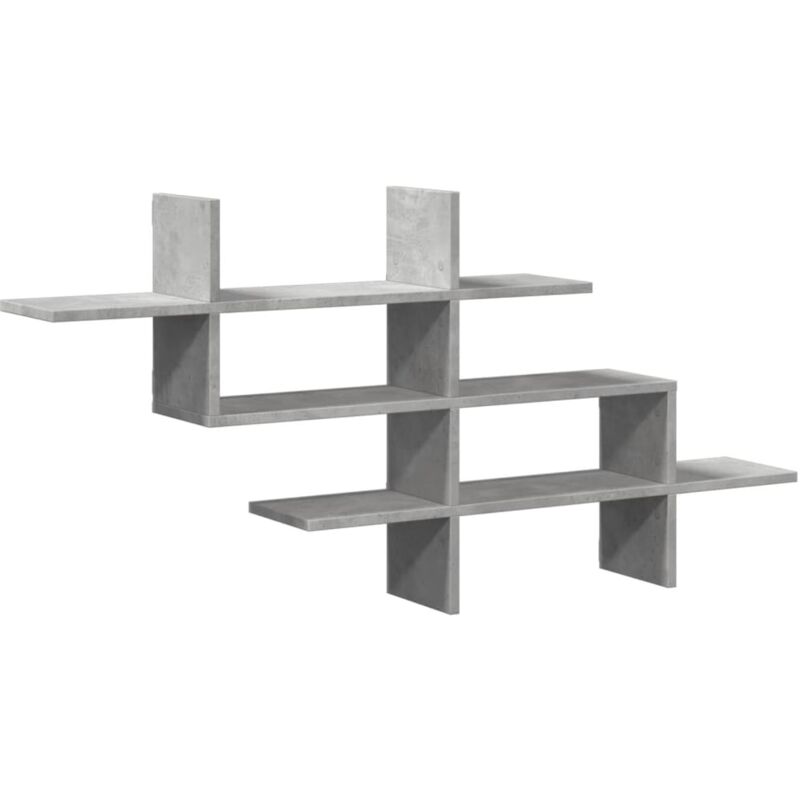 Vidaxl - Wall Shelf Concrete Grey 124.5x18x60.5 cm Engineered Wood