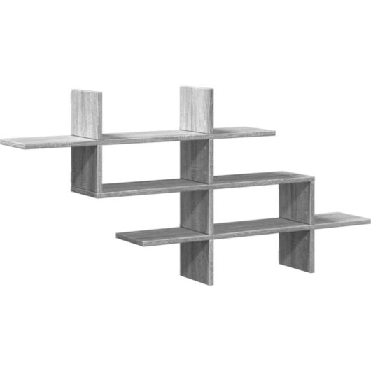 Vidaxl - Wall Shelf Grey Sonoma 124.5x18x60.5 cm Engineered Wood