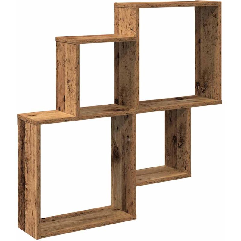 Vidaxl - Wall Shelf Old Wood 80x15x78.5 cm Engineered Wood