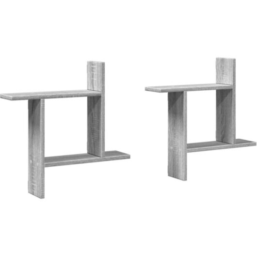Vidaxl - Wall Shelves 2 pcs Grey Sonoma 50x12x50 cm Engineered Wood