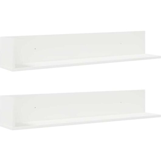 Vidaxl - Wall Shelves 2 pcs White 100x16.5x16.5 cm Engineered Wood