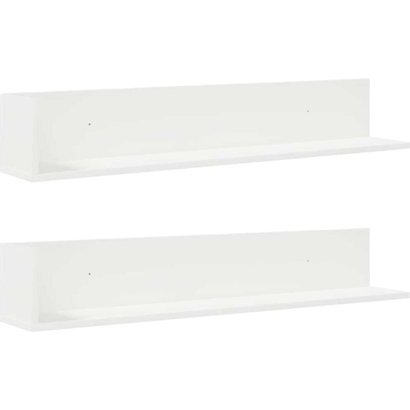 Vidaxl - Wall Shelves 2 pcs White 100x16.5x16.5 cm Engineered Wood
