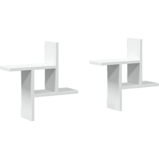Vidaxl - Wall Shelves 2 pcs White 38x12x38 cm Engineered Wood