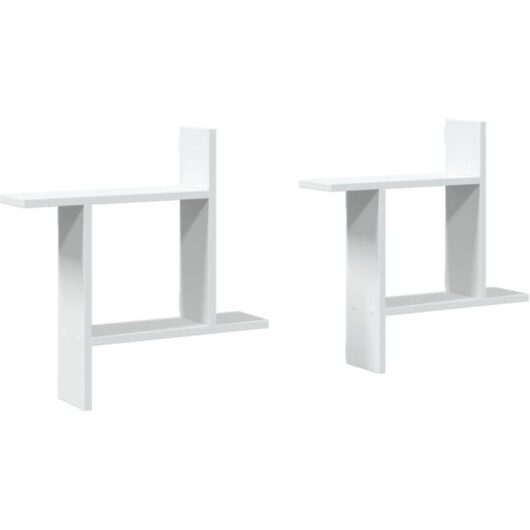 Vidaxl - Wall Shelves 2 pcs White 50x12x50 cm Engineered Wood
