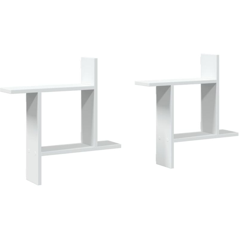Vidaxl - Wall Shelves 2 pcs White 50x12x50 cm Engineered Wood