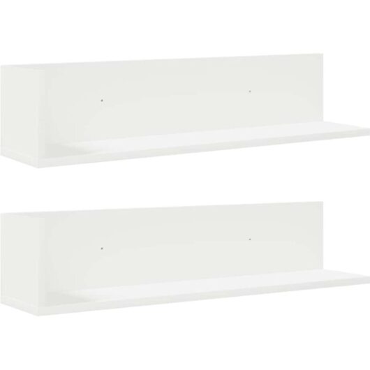 Vidaxl - Wall Shelves 2 pcs White 75x16.5x16.5 cm Engineered Wood