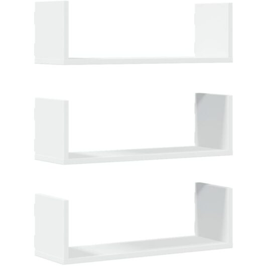 Vidaxl - Wall Shelves 3 pcs White 58x18x18 cm Engineered Wood
