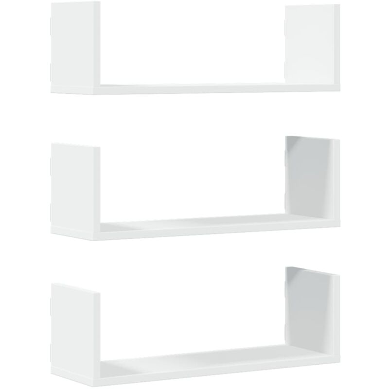 Vidaxl - Wall Shelves 3 pcs White 58x18x18 cm Engineered Wood