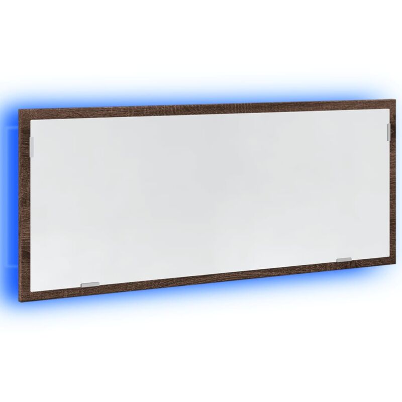 Vidaxl - led Bathroom Mirror Brown Oak 100x8.5x37 cm Engineered Wood