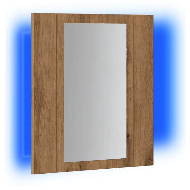Vidaxl - led Bathroom Mirror Cabinet Artisan Oak 40x12x45 cm Engineered Wood