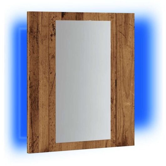 Vidaxl - led Bathroom Mirror Cabinet Old Wood 40x12x45 cm Engineered Wood