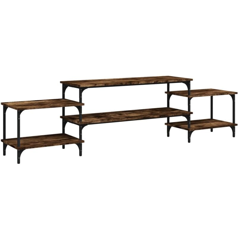 Vidaxl - tv Cabinet Smoked Oak 197x35x52 cm Engineered Wood