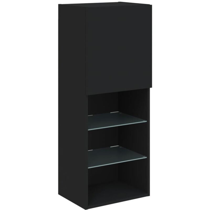 Vidaxl - tv Cabinet with led Lights Black 40.5x30x102 cm