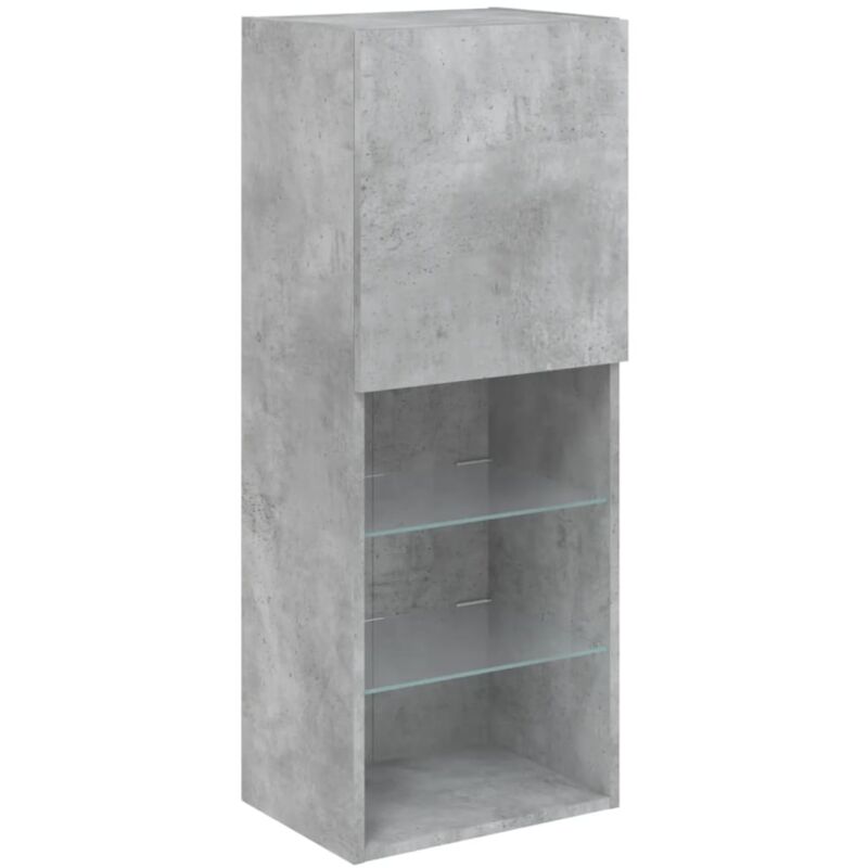 Vidaxl - tv Cabinet with led Lights Concrete Grey 40.5x30x102 cm