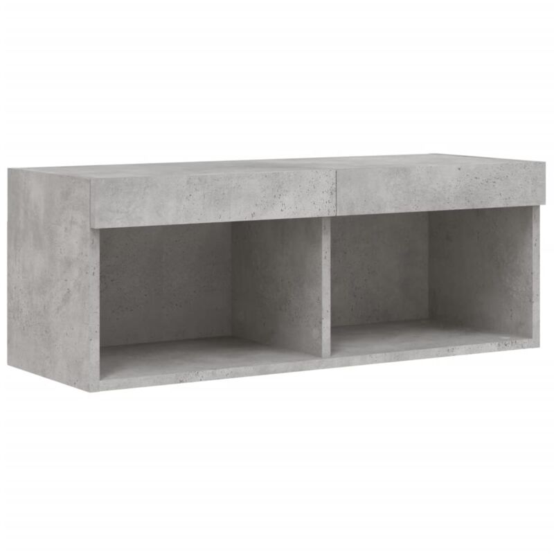 Vidaxl - tv Cabinet with led Lights Concrete Grey 80x30x30 cm