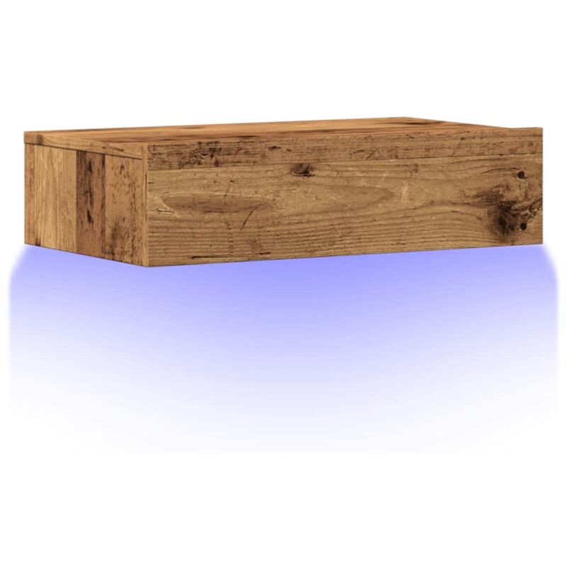 Vidaxl - tv Cabinet with led Lights Old Wood 60x35x15.5 cm