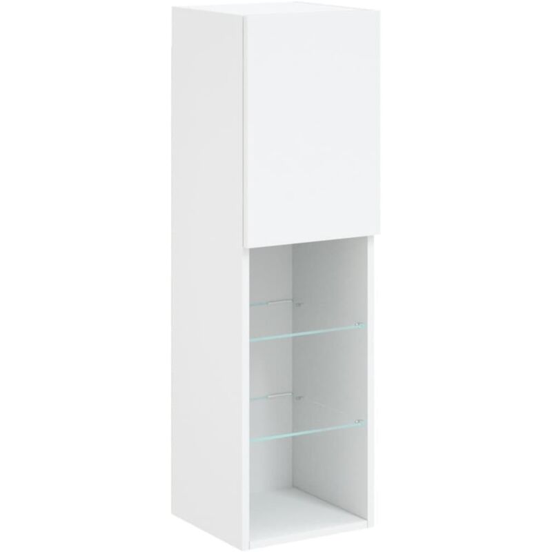 Vidaxl - tv Cabinet with led Lights White 30.5x30x102 cm