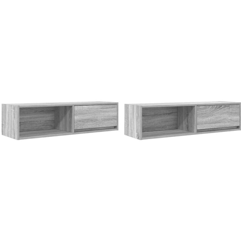 Vidaxl - tv Cabinets 2 pcs Grey Sonoma 100x31x25.5 cm Engineered Wood