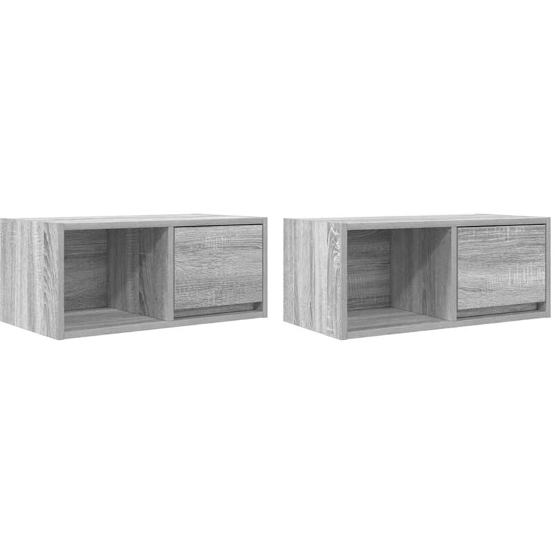 Vidaxl - tv Cabinets 2 pcs Grey Sonoma 60x31x25.5 cm Engineered Wood
