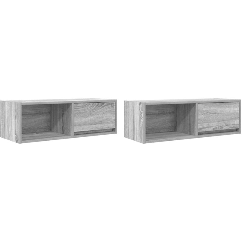 Vidaxl - tv Cabinets 2 pcs Grey Sonoma 80x31x25.5 cm Engineered Wood