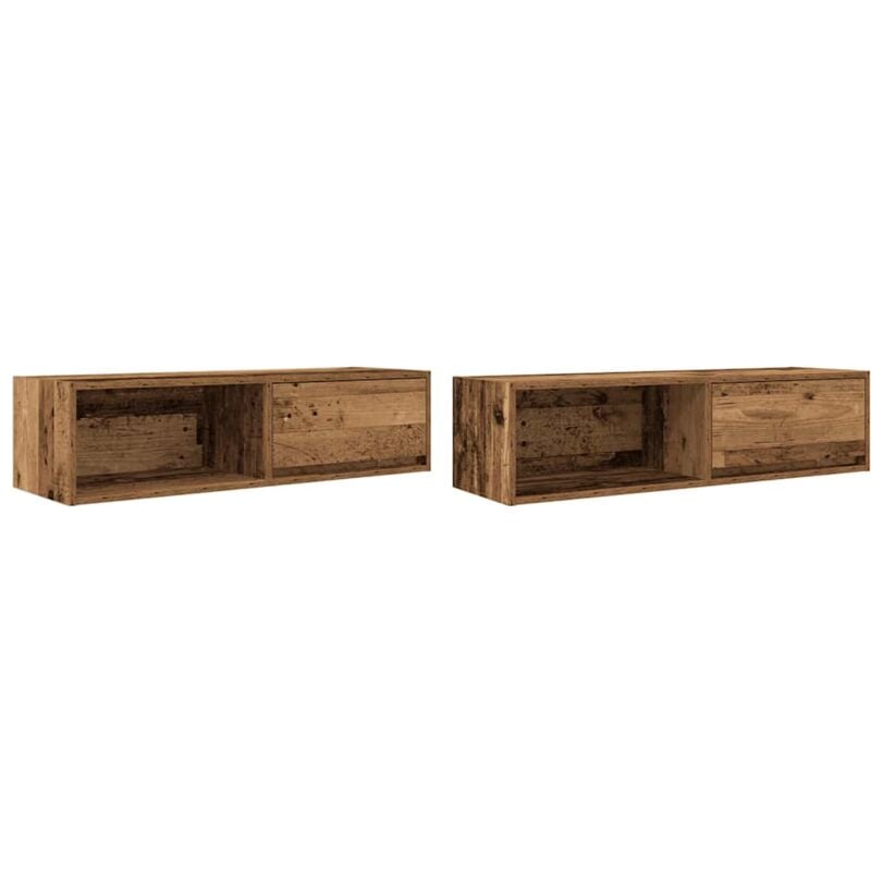 Vidaxl - tv Cabinets 2 pcs Old Wood 100x31x25.5 cm Engineered Wood