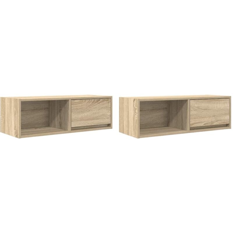 Vidaxl - tv Cabinets 2 pcs Sonoma Oak 80x31x25.5 cm Engineered Wood