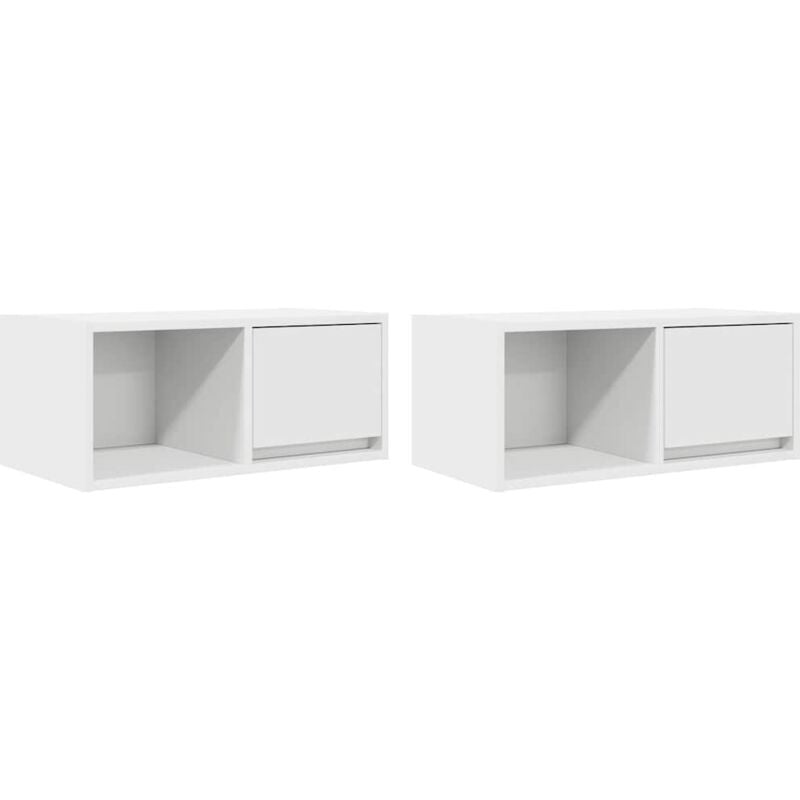 Vidaxl - tv Cabinets 2 pcs White 60x31x25.5 cm Engineered Wood