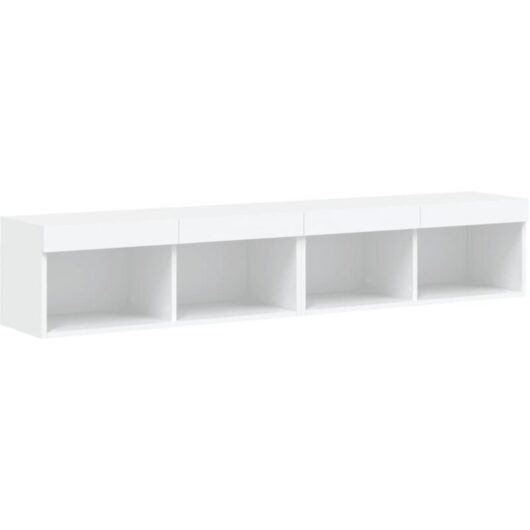 Vidaxl - tv Cabinets with led Lights 2 pcs White 80x30x30 cm