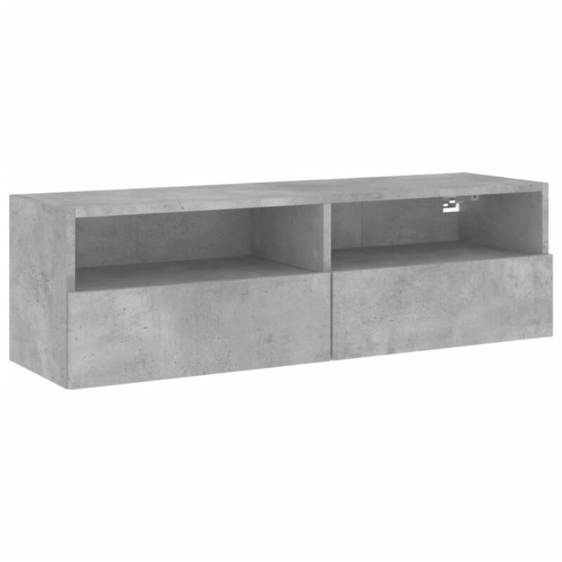Vidaxl - tv Wall Cabinet Concrete Grey 100x30x30 cm Engineered Wood