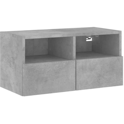 Vidaxl - tv Wall Cabinet Concrete Grey 60x30x30 cm Engineered Wood