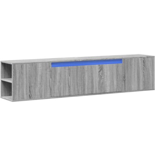 Vidaxl - tv Wall Cabinet with led Grey Sonoma 180x31x39.5 cm