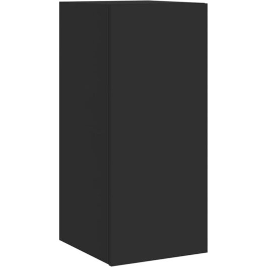 Vidaxl - tv Wall Cabinet with led Lights Black 30.5x35x70 cm