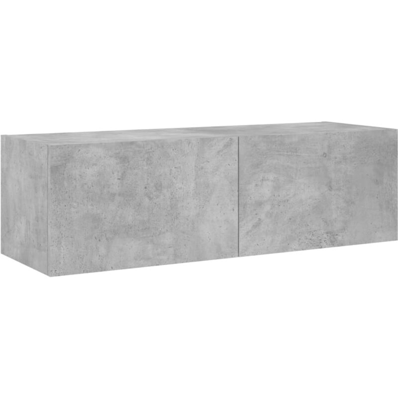 Vidaxl - tv Wall Cabinet with led Lights Concrete Grey 100x35x31 cm