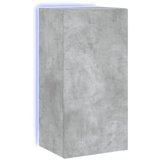 Vidaxl - tv Wall Cabinet with led Lights Concrete Grey 40.5x35x80 cm