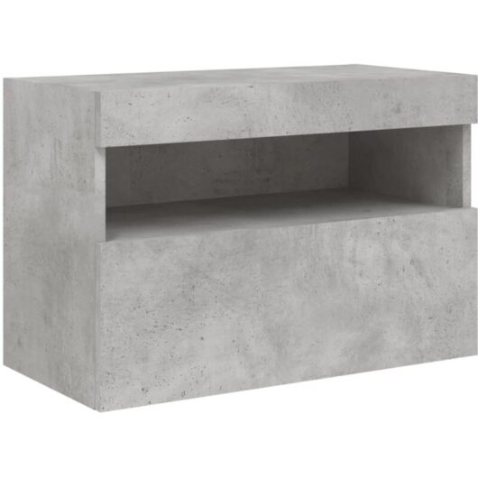 Vidaxl - tv Wall Cabinet with led Lights Concrete Grey 60x30x40 cm