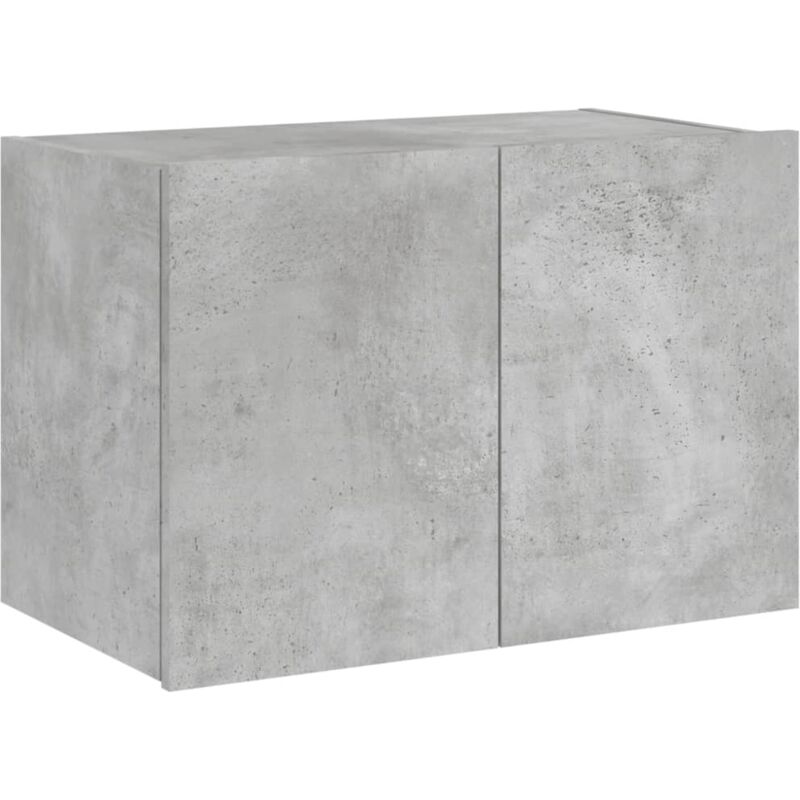 Vidaxl - tv Wall Cabinet with led Lights Concrete Grey 60x35x41 cm