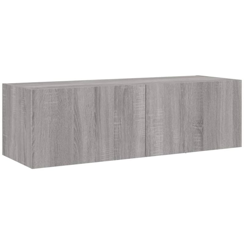 Vidaxl - tv Wall Cabinet with led Lights Grey Sonoma 100x35x31 cm