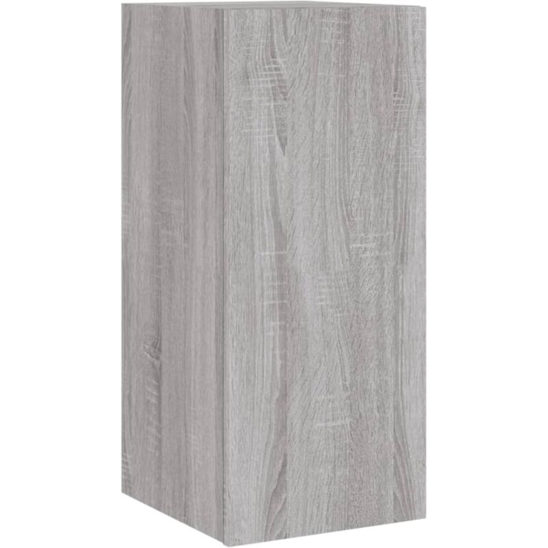 Vidaxl - tv Wall Cabinet with led Lights Grey Sonoma 30.5x35x70 cm
