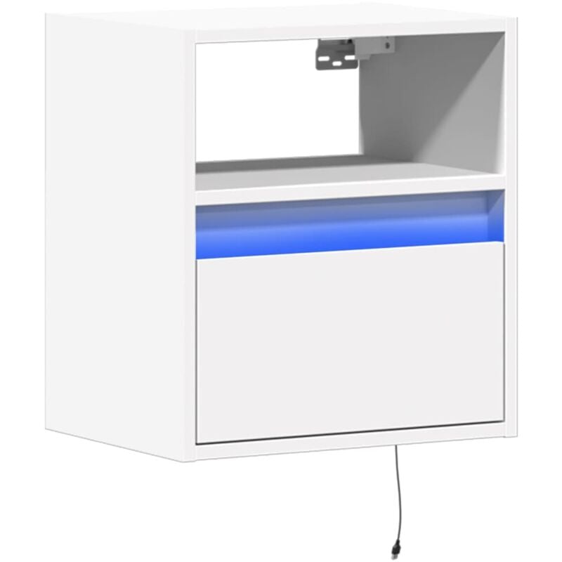 Vidaxl - tv Wall Cabinet with led Lights White 41x31x45 cm