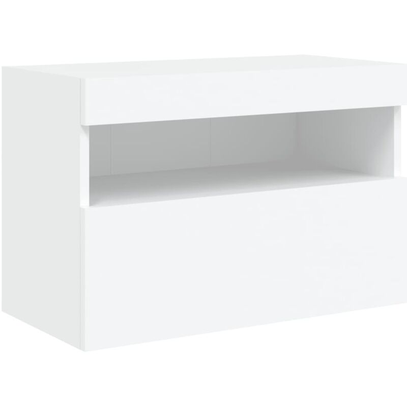 Vidaxl - tv Wall Cabinet with led Lights White 60x30x40 cm