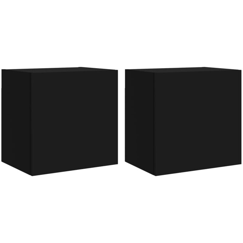 Vidaxl - tv Wall Cabinets 2 pcs Black 40.5x30x40 cm Engineered Wood