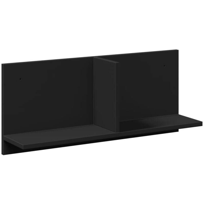 Wall Cabinet 70x16.5x30 cm Black Engineered Wood vidaXL