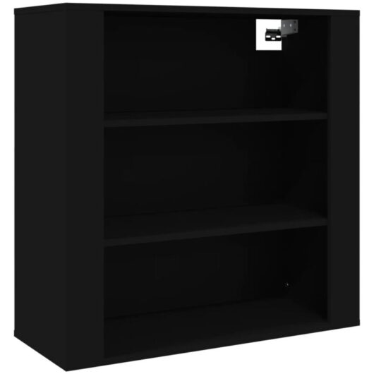 Wall Cabinet Black 80x33x80 cm Engineered Wood Vidaxl