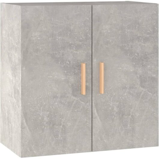 Wall Cabinet Concrete Grey 60x30x60 cm Engineered Wood Vidaxl